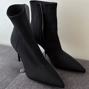 Jeffrey Campbell Black Pointed Toe Ankle Boots